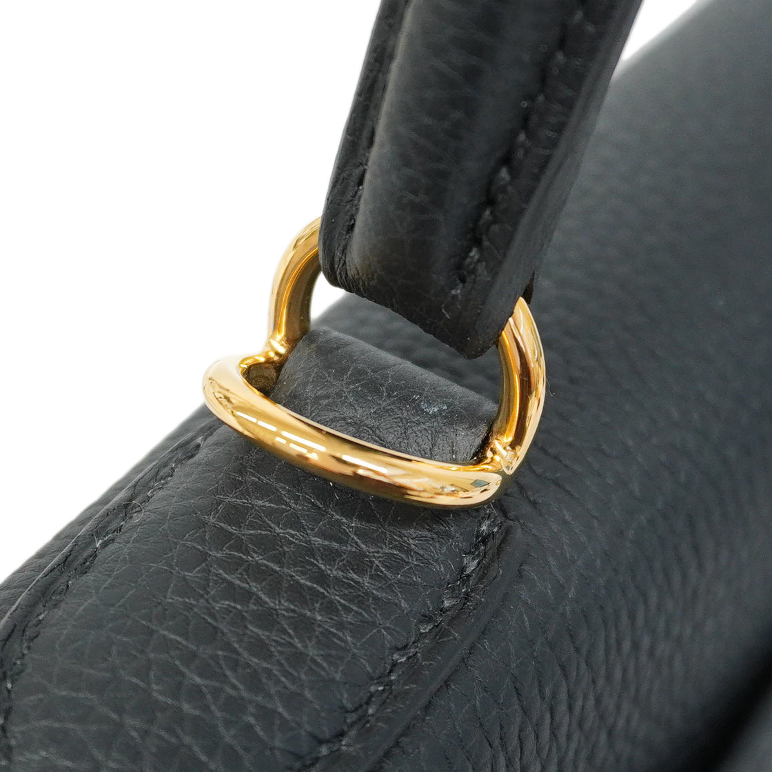 ★SALE【5fd5086-g-b】エルメス ハンドバッグ ケリー28 トゴ ブラック ゴールド金具 B刻印【中古】レディース