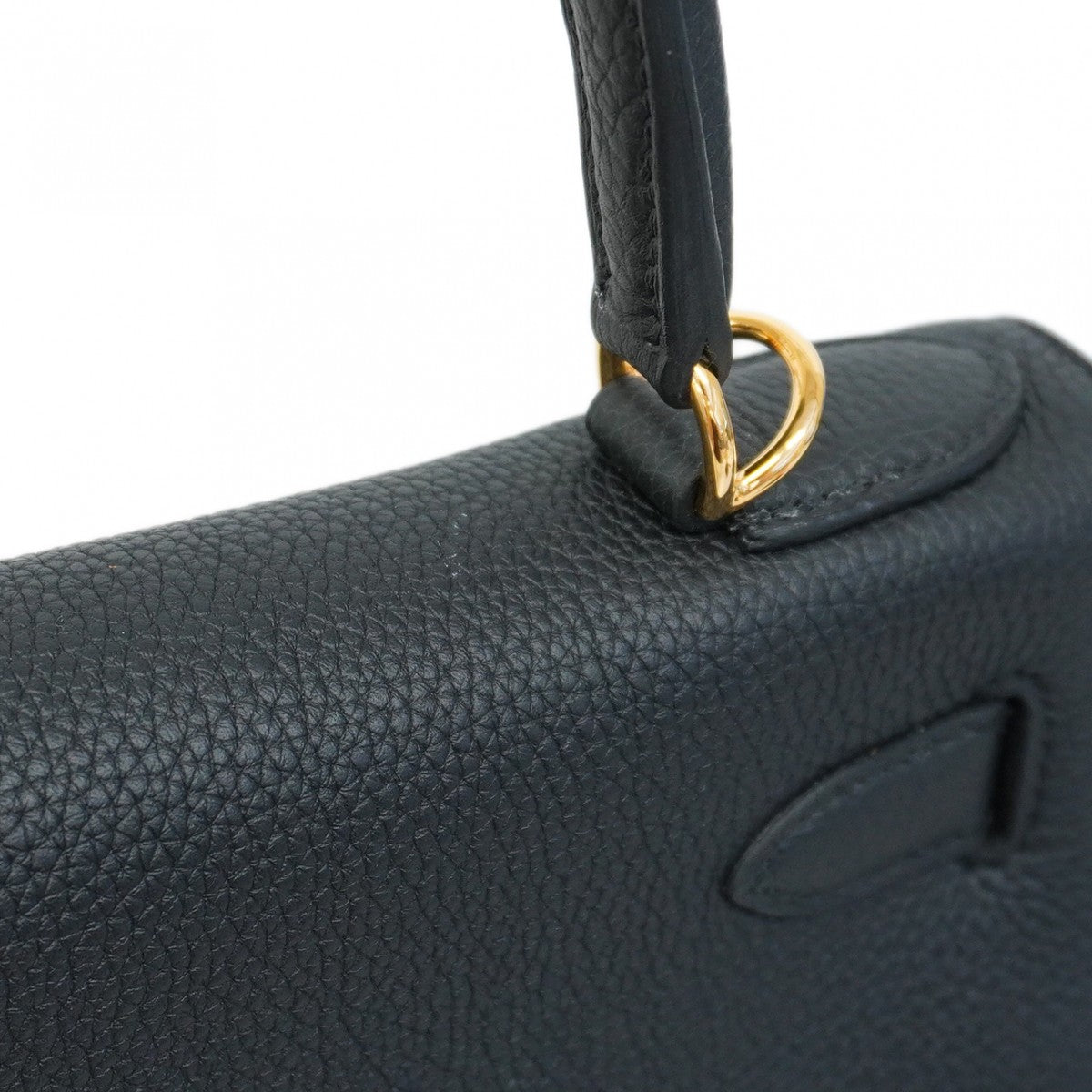 ★SALE【5fd5086-g-b】エルメス ハンドバッグ ケリー28 トゴ ブラック ゴールド金具 B刻印【中古】レディース