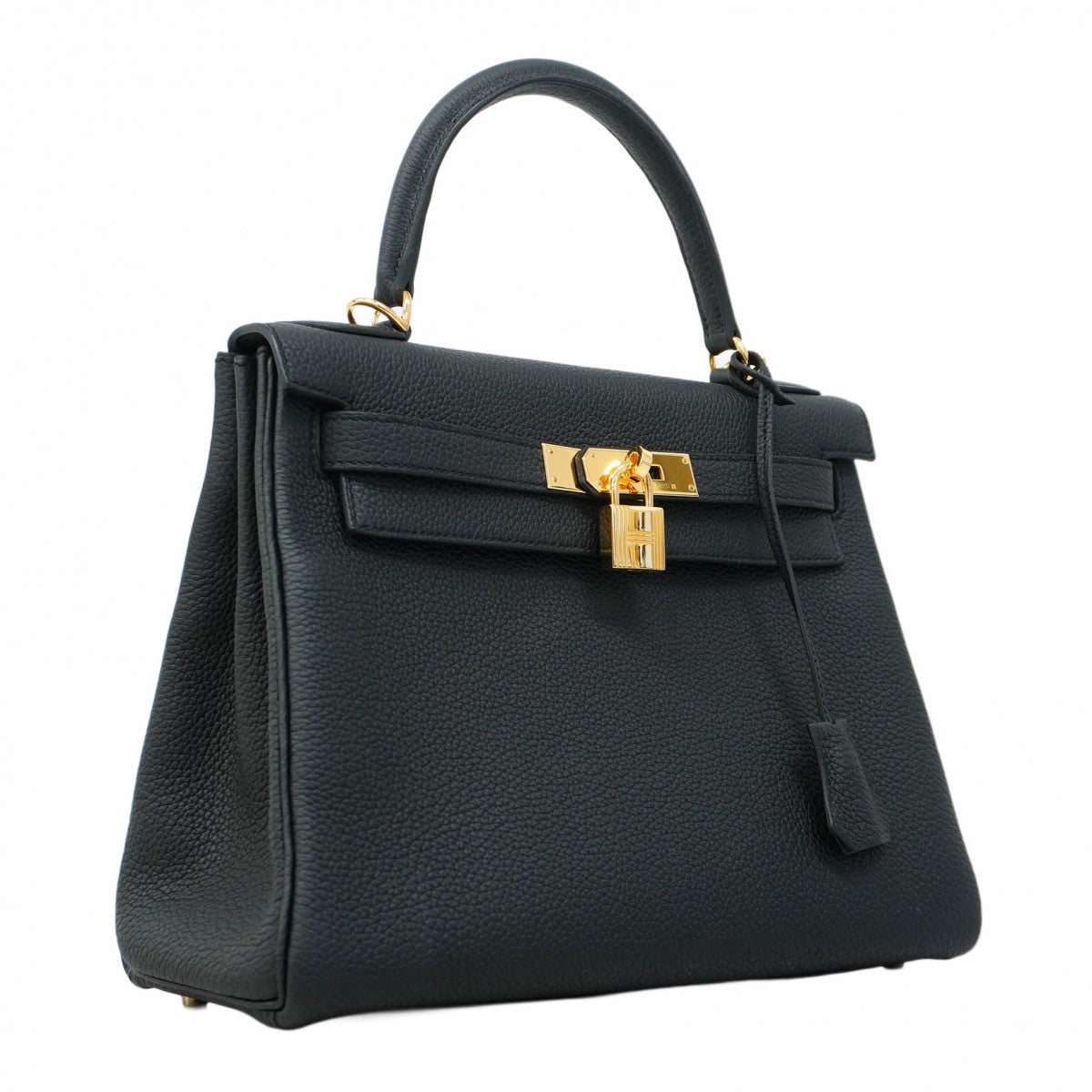 ★SALE【5fd5086-g-b】エルメス ハンドバッグ ケリー28 トゴ ブラック ゴールド金具 B刻印【中古】レディース