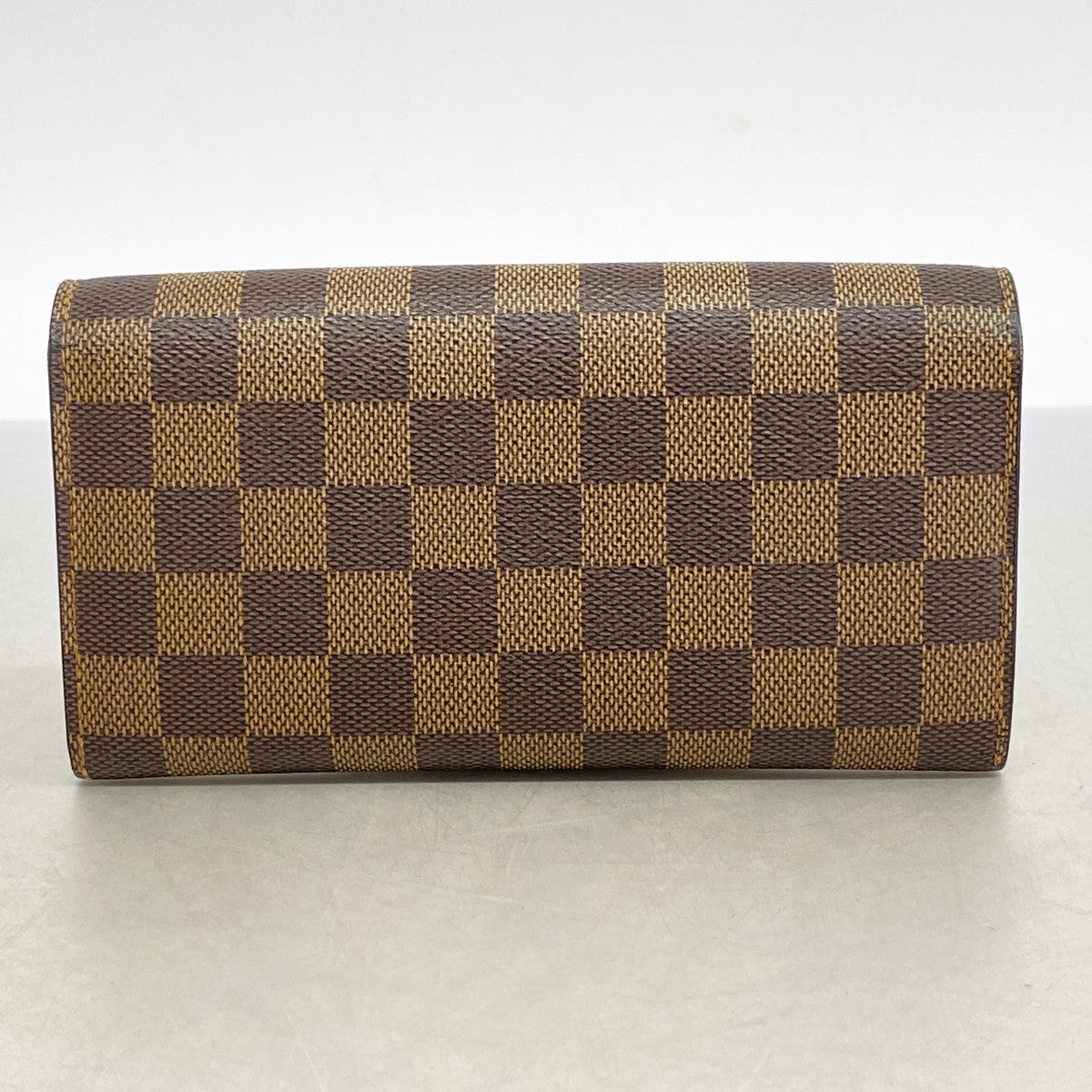 【5gd5336-h】ルイヴィトン 長財布 ダミエ ポルトモネクレディ N61726 エベヌ【中古】レディース
