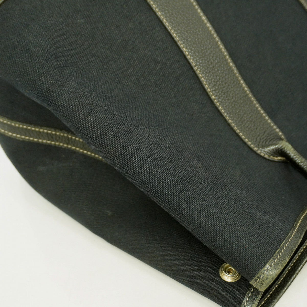 【5ga0551-h】エルメス トートバッグ ガーデンパーティPM トワルオフィシエ ブラック シルバー金具 □J刻印【中古】レディース