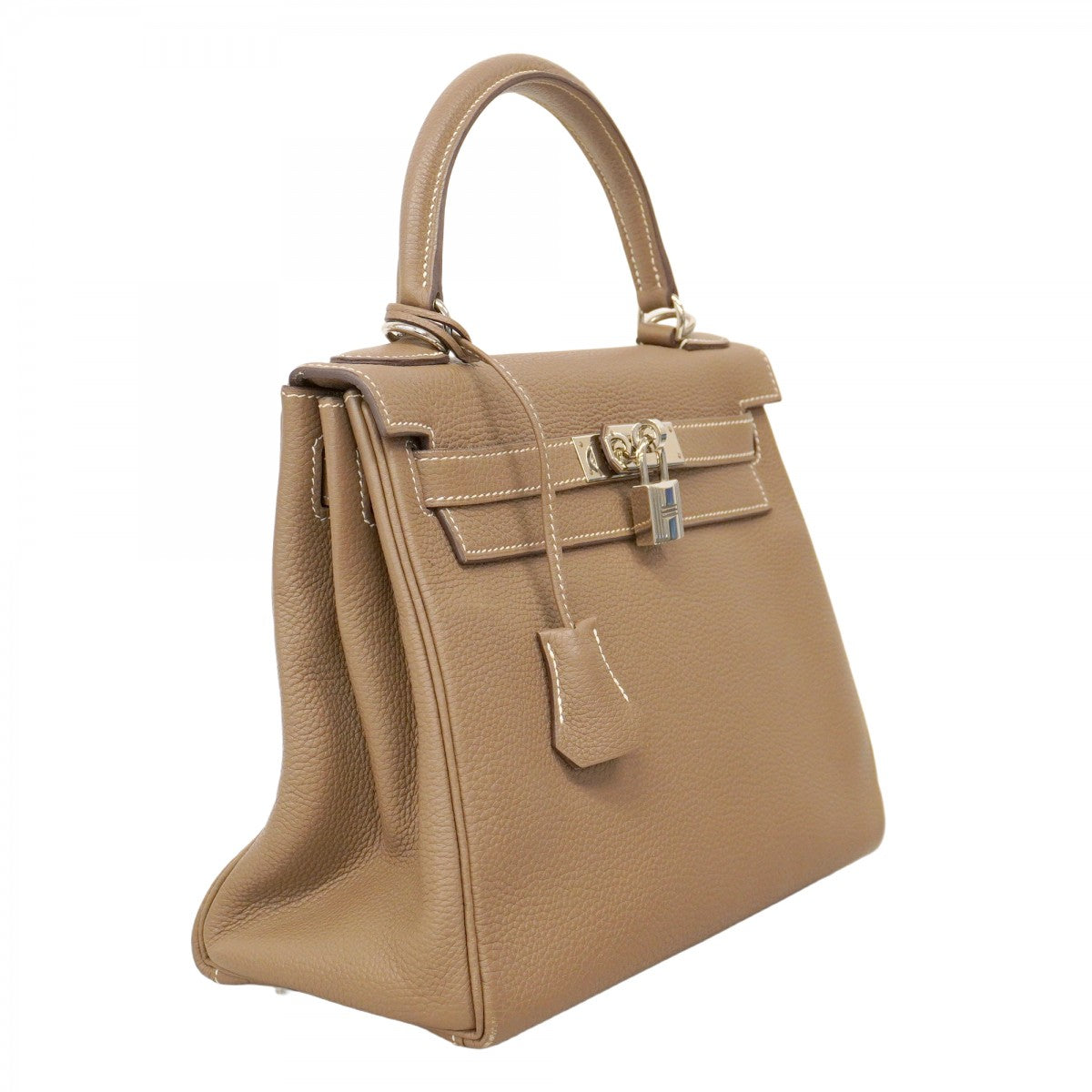 ★最終価格★SALE【5gd4364-e】エルメス ハンドバッグ ケリー28 トゴ エトゥープ シルバー金具 D刻印【中古】レディース