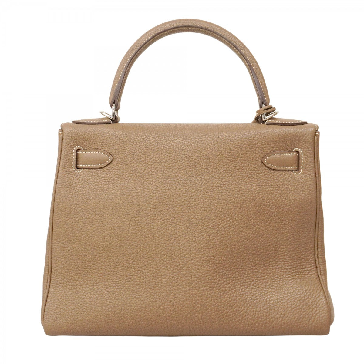 ★最終価格★SALE【5gd4364-e】エルメス ハンドバッグ ケリー28 トゴ エトゥープ シルバー金具 D刻印【中古】レディース