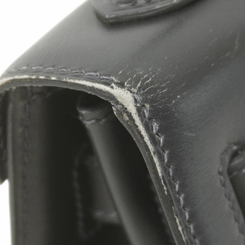 ★在庫処分★最終価格★SALE【5gd4796-h】エルメス ハンドバッグ ケリー32 ボックスカーフ ブラック ゴールド金具 ○X刻印【中古】レディース