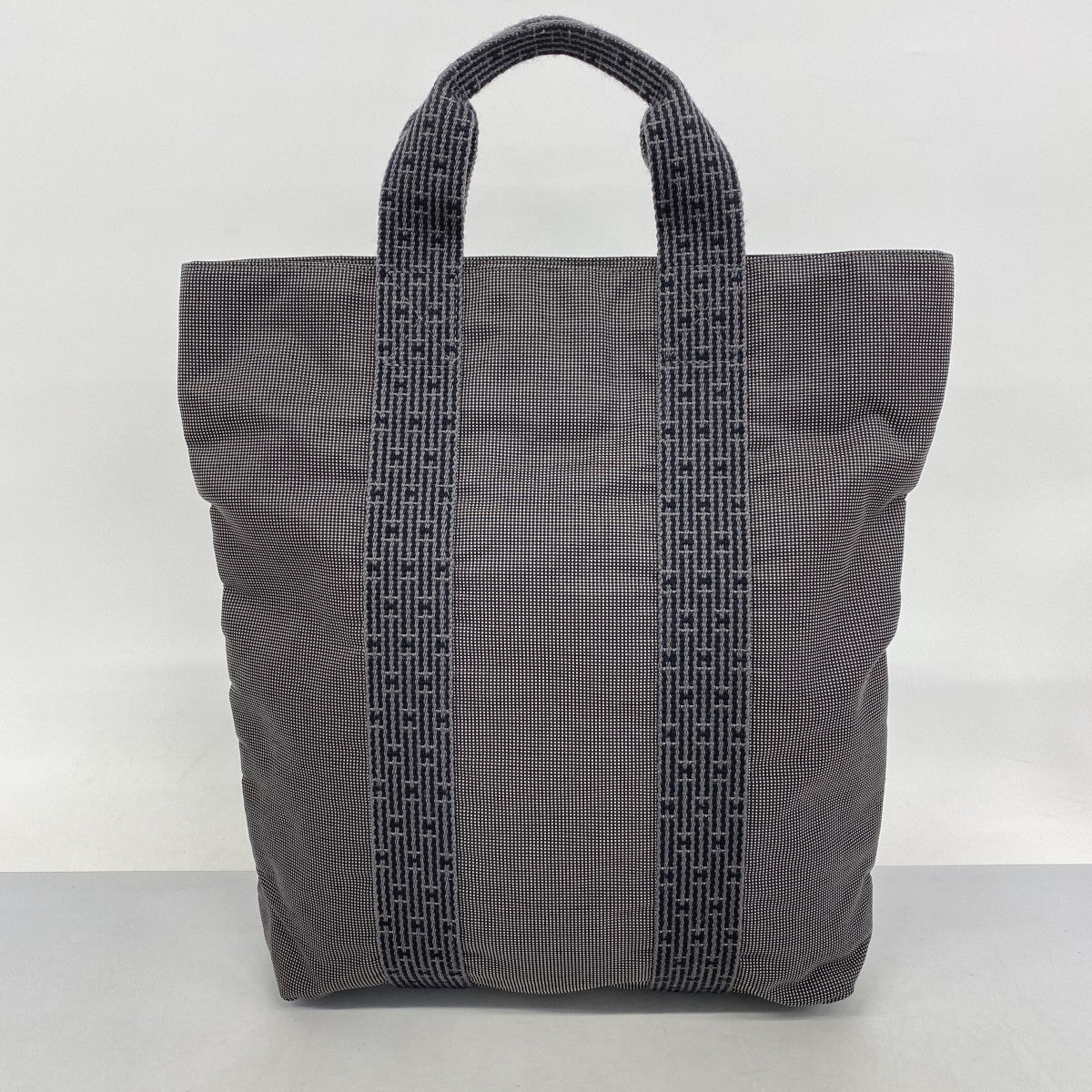 ★最終価格【5gd5159-h】エルメス トートバッグ エールライン カバス キャンバス グレー シルバー金具【中古】メンズ レディース ユニセックス
