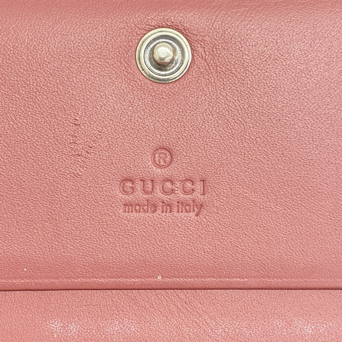 ★SALE【5gd5184-h】グッチ 財布 GGブルームス 410088 PVC ブラウン レッド シルバー金具【中古】レディース