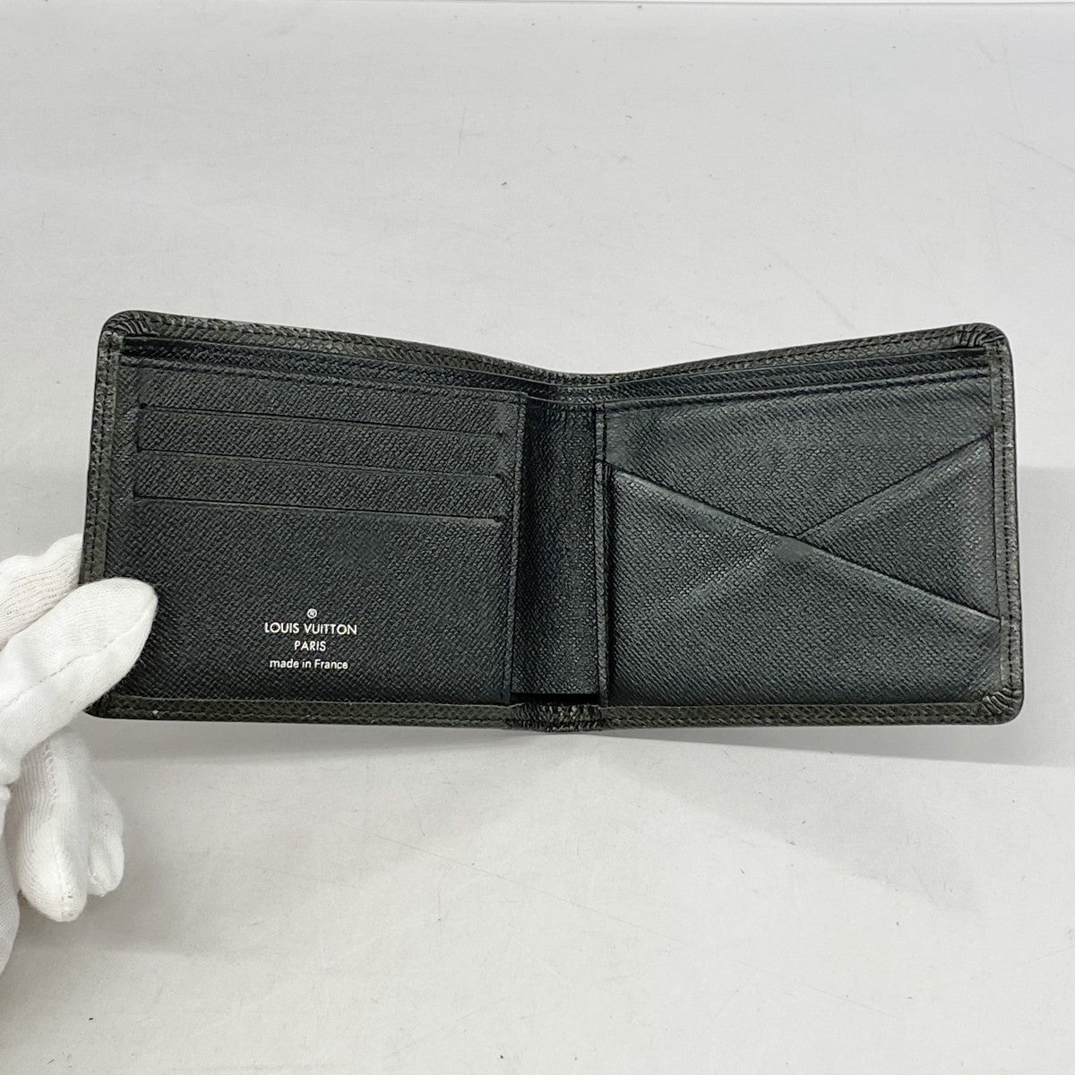 ★SALE【5gd5223-h】ルイヴィトン 札入れ タイガ ポルトフォイユミュルティプル M30531 ノワール【中古】メンズ