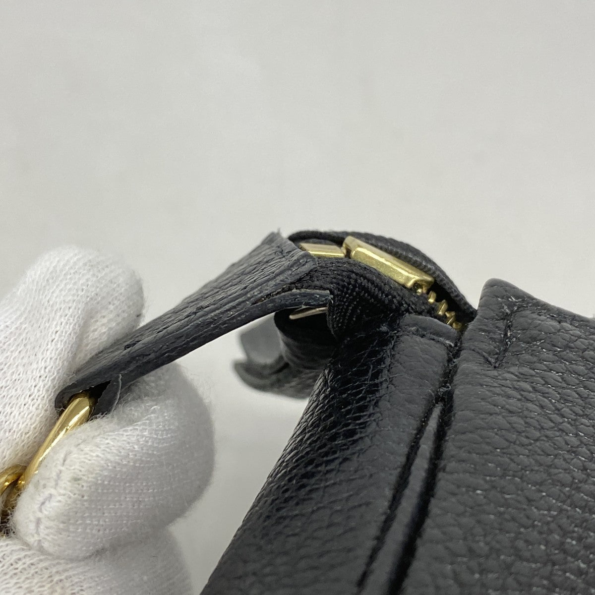 【5gd5272-h】ルイヴィトン ポーチ モノグラム・アンプラント バイカラー ミニポシェットアクセソワール M80732 ブラック ベージュ【中古】レディース