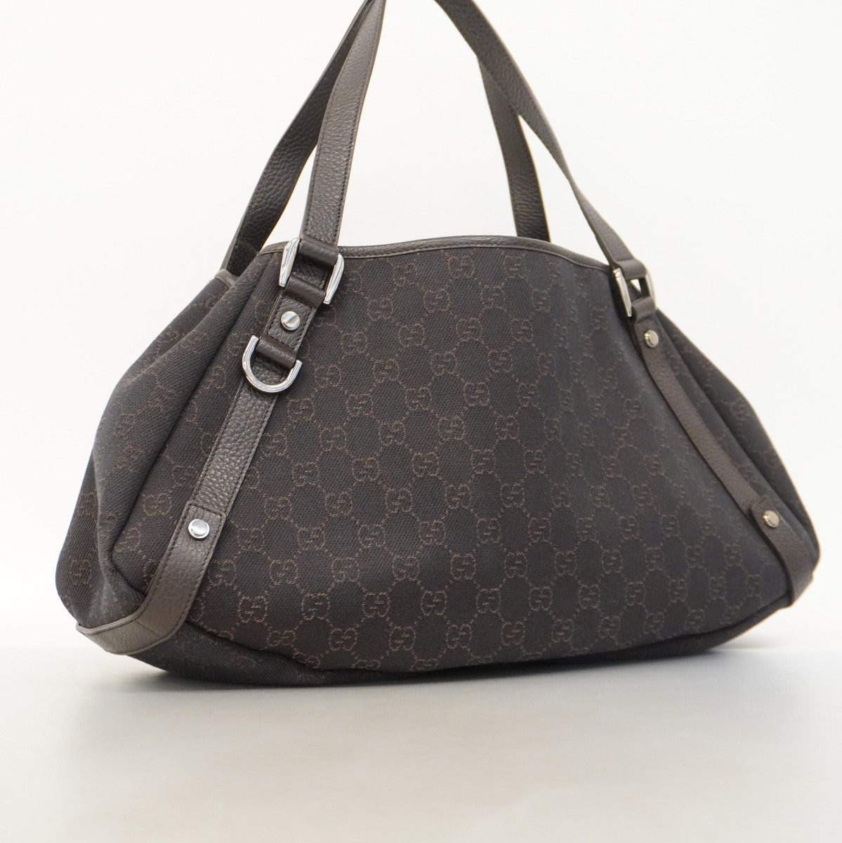 【5gd5279-h】グッチ トートバッグ アビー 293578 デニム ブラック シルバー金具【中古】レディース