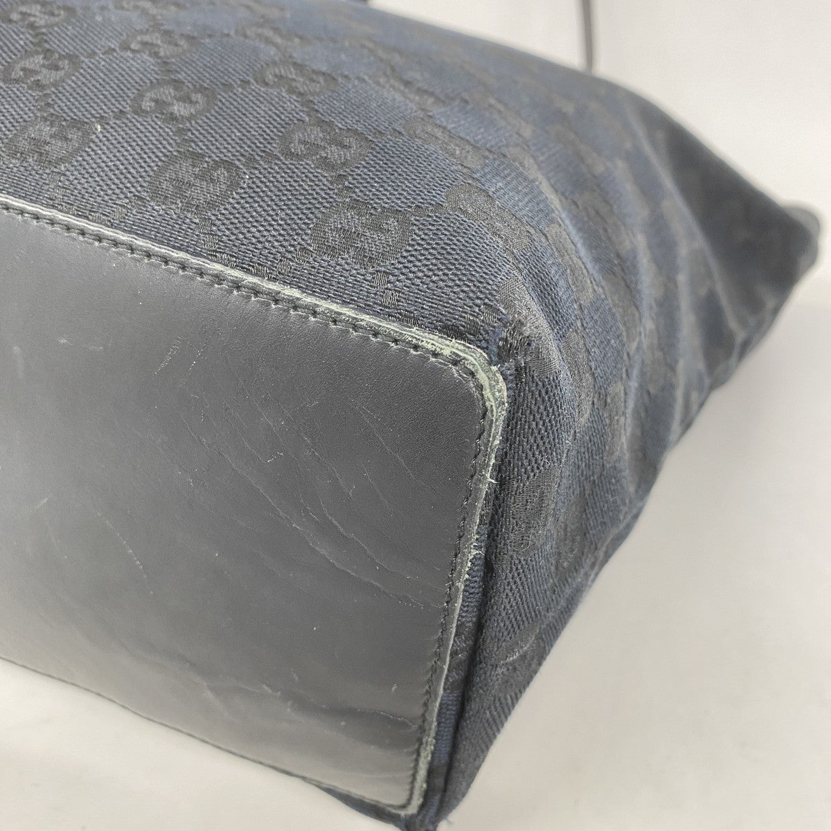 ★SALE【5gd5293-h】グッチ トートバッグ GGキャンバス 002 1098 キャンバス ブラック シャンパンゴールド金具【中古】レディース