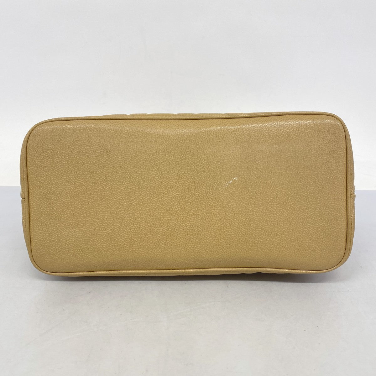 【5gd5297-h】シャネル トートバッグ 復刻トート キャビアスキン ベージュ ゴールド金具【中古】レディース