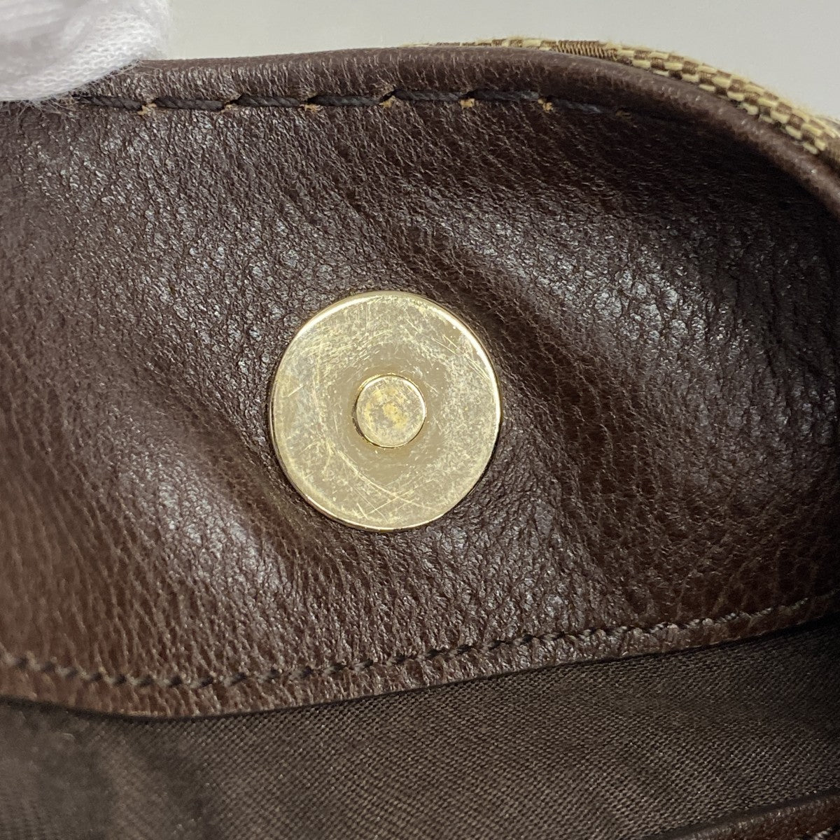 ★SALE【5gd5309-h】グッチ ショルダーバッグ GGキャンバス 203503 キャンバス ブラウン ゴールド金具【中古】レディース