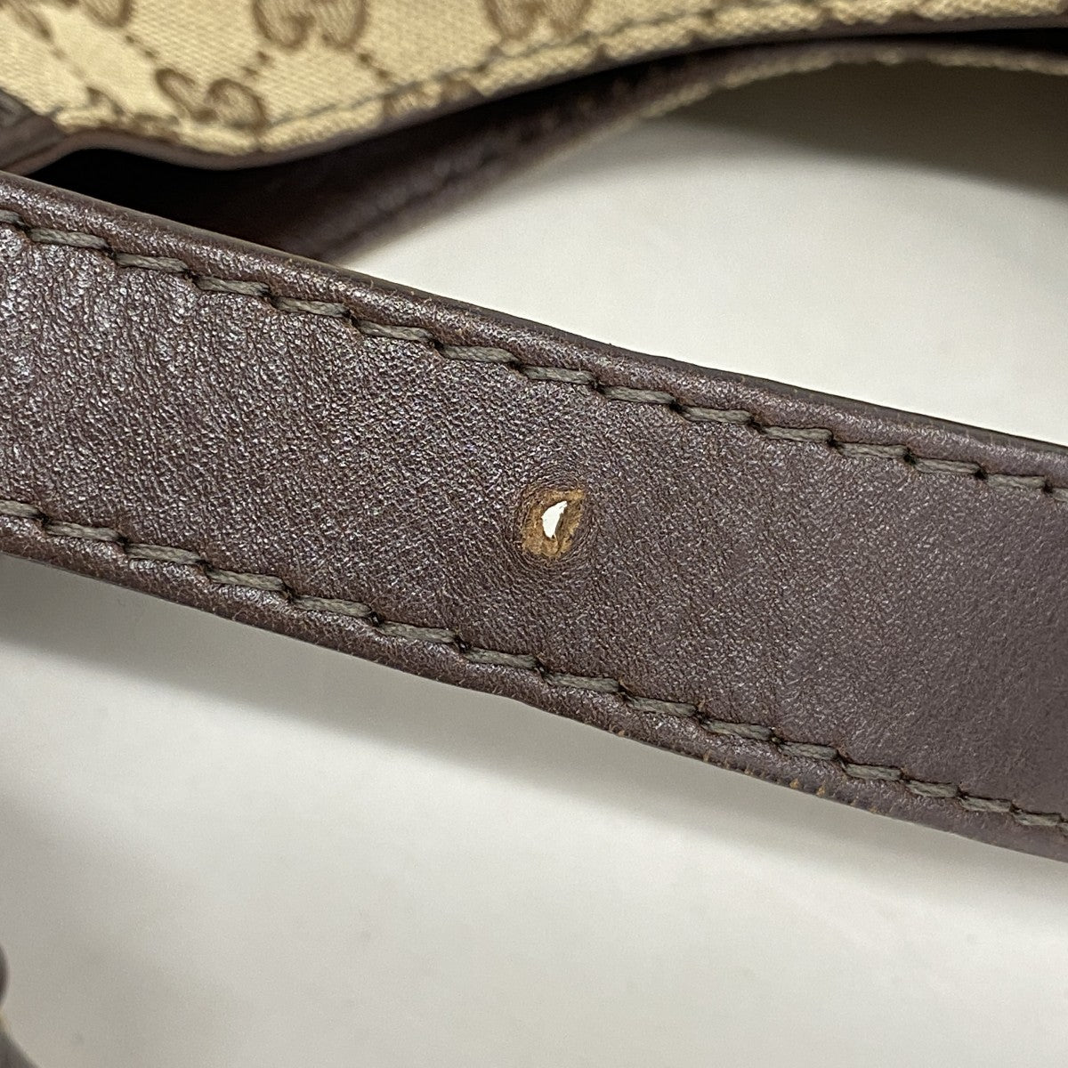 ★SALE【5gd5309-h】グッチ ショルダーバッグ GGキャンバス 203503 キャンバス ブラウン ゴールド金具【中古】レディース