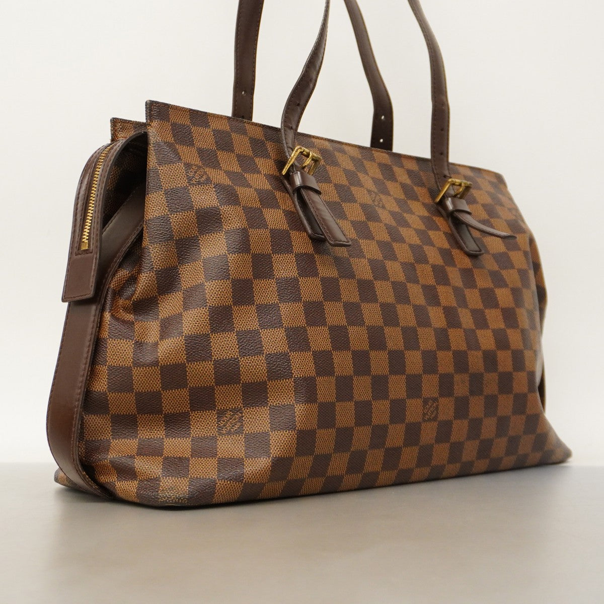 【5gd5359-h】ルイヴィトン トートバッグ ダミエ チェルシー N51119 エベヌ【中古】レディース