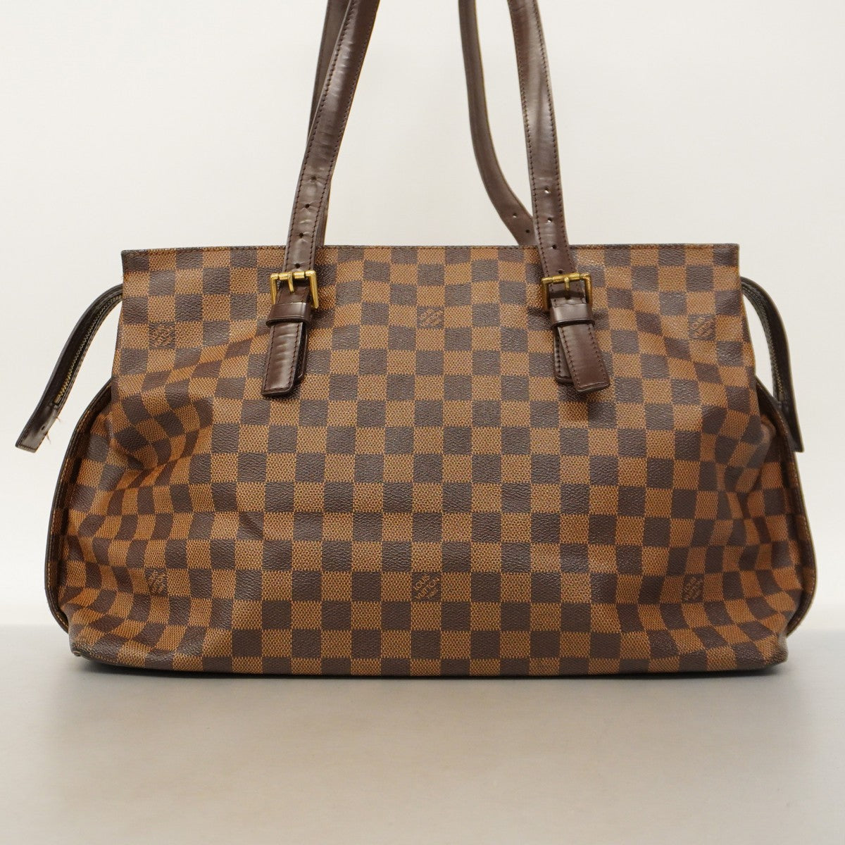 【5gd5359-h】ルイヴィトン トートバッグ ダミエ チェルシー N51119 エベヌ【中古】レディース