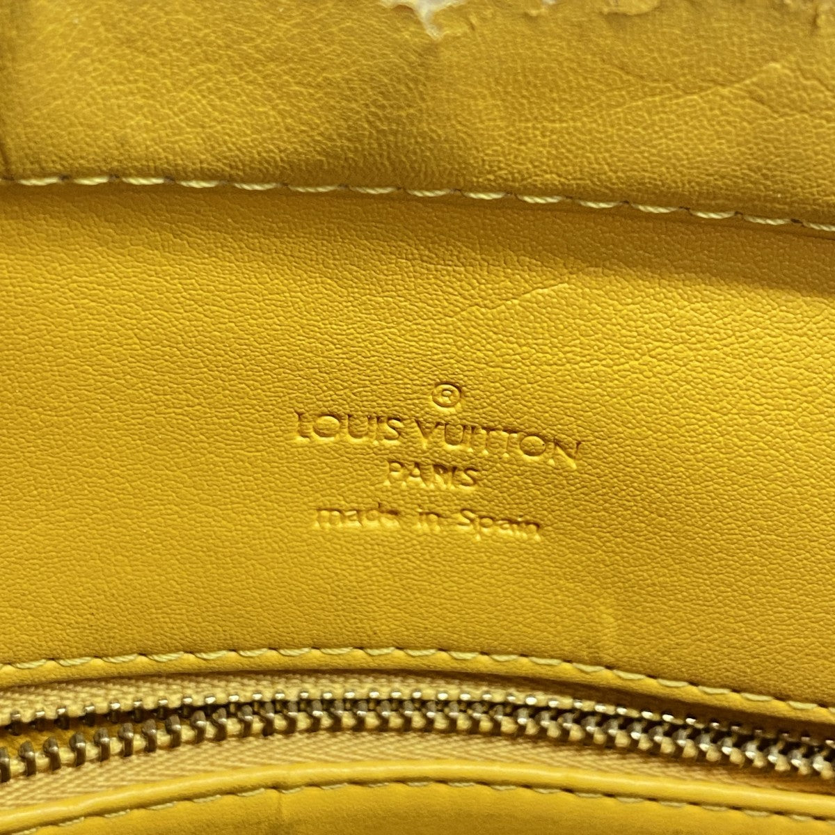 【5gd5374-h】ルイヴィトン トートバッグ ヴェルニ ヒューストン M91121 ジョーヌ【中古】レディース