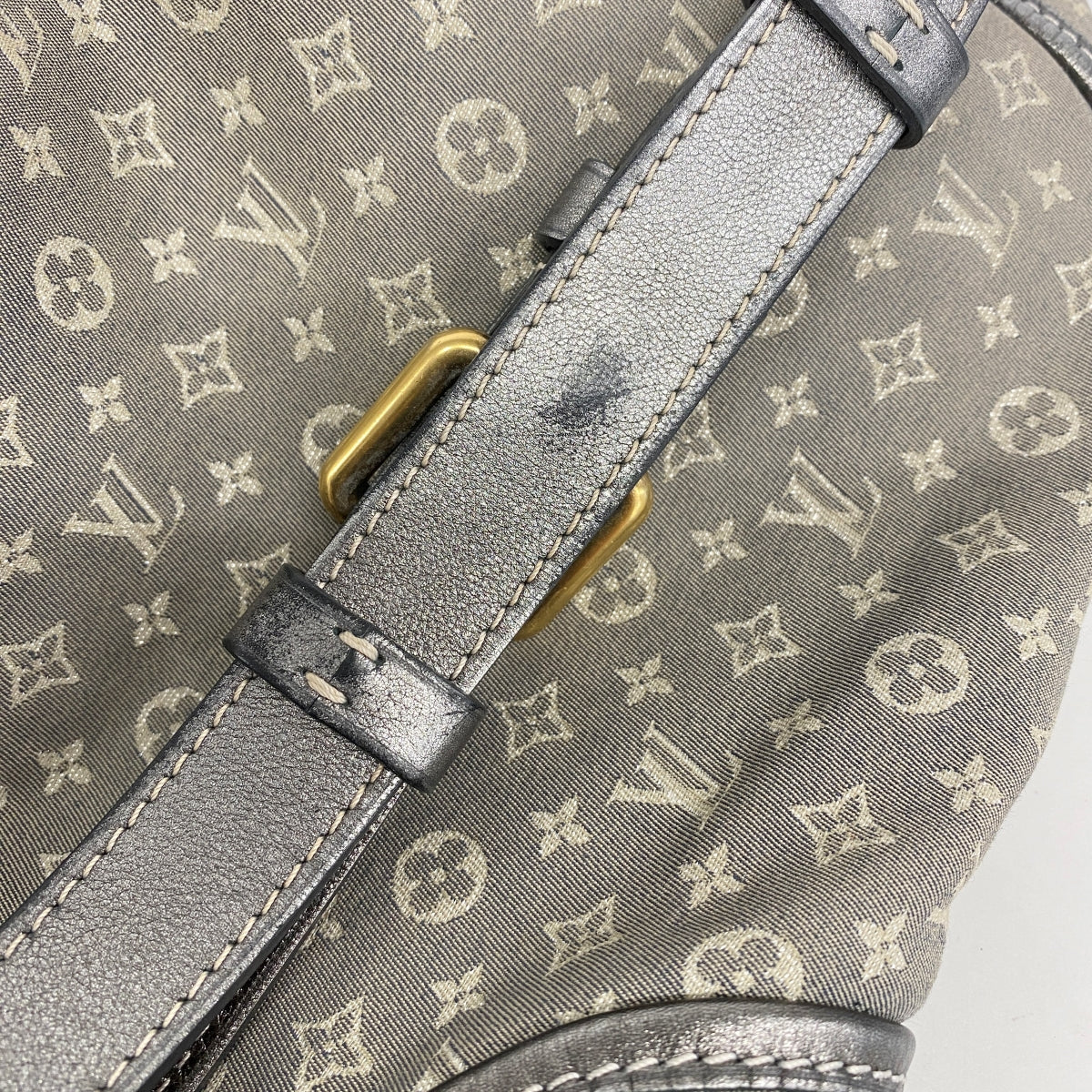 ★SALE【5gd5378-h】ルイヴィトン ショルダーバッグ マノンMM M95618 プラティーヌ【中古】レディース