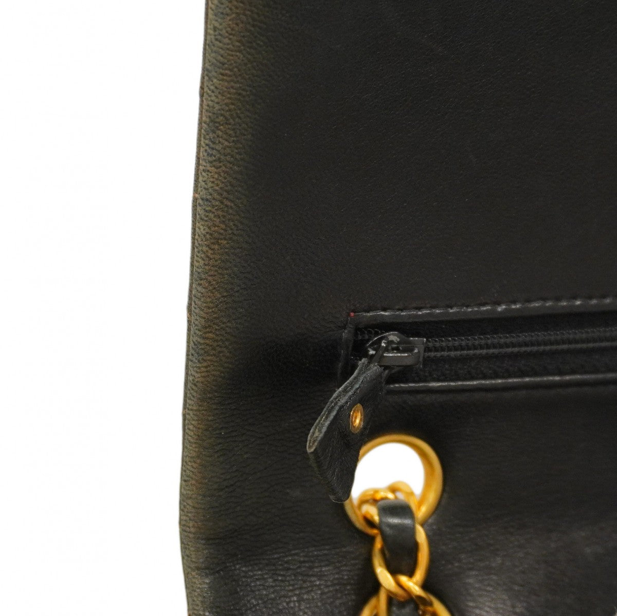 【5gd5387-h】シャネル ショルダーバッグ マトラッセ Wフラップ Wチェーン ラムスキン ブラック ゴールド金具【中古】レディース