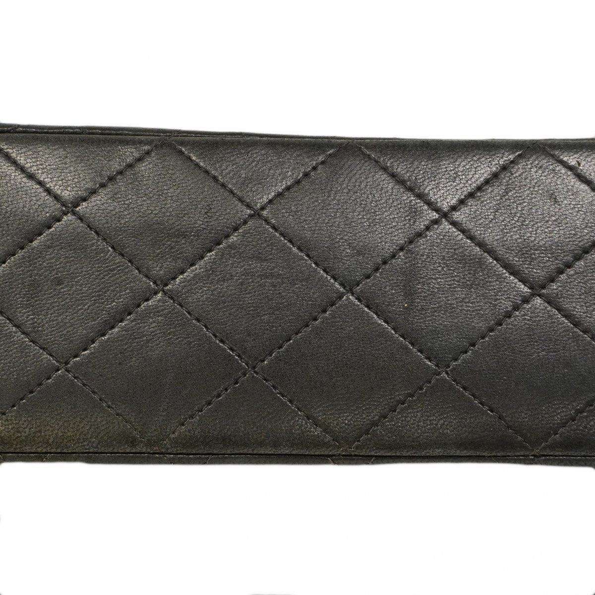 【5gd5387-h】シャネル ショルダーバッグ マトラッセ Wフラップ Wチェーン ラムスキン ブラック ゴールド金具【中古】レディース