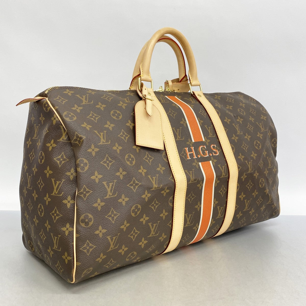 【5gd5390-h】ルイヴィトン ボストンバッグ モノグラム キーポル50 M41426 ブラウン マイLVヘリテージ【中古】メンズ レディース ユニセックス