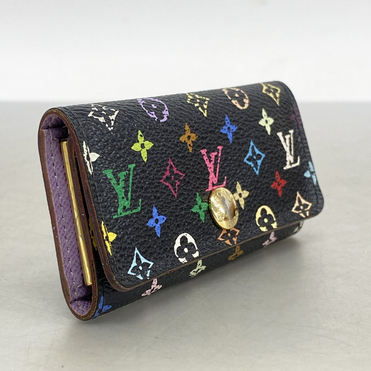 【5gd5398-h】ルイヴィトン キーケース モノグラム・マルチカラー ミュルティクレ4 M60284 ヴィオレ【中古】レディース
