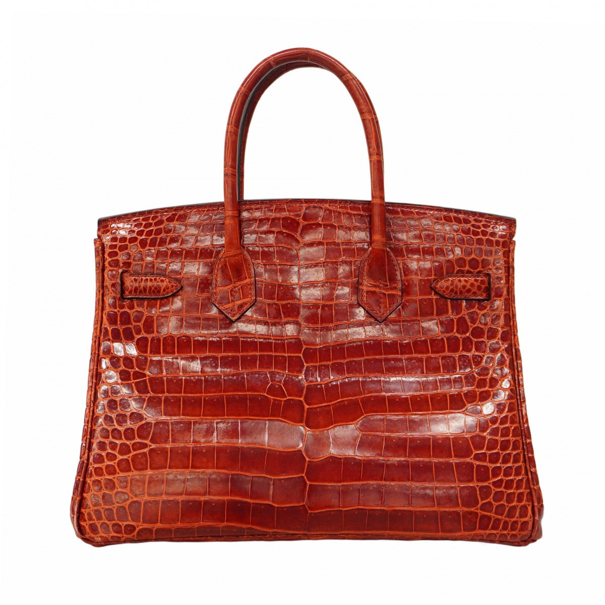 ★SALE【5gd5418-g-h】エルメス ハンドバッグ バーキン30 ポロサス ゼラニウム シルバー金具 □N刻印【中古】レディース