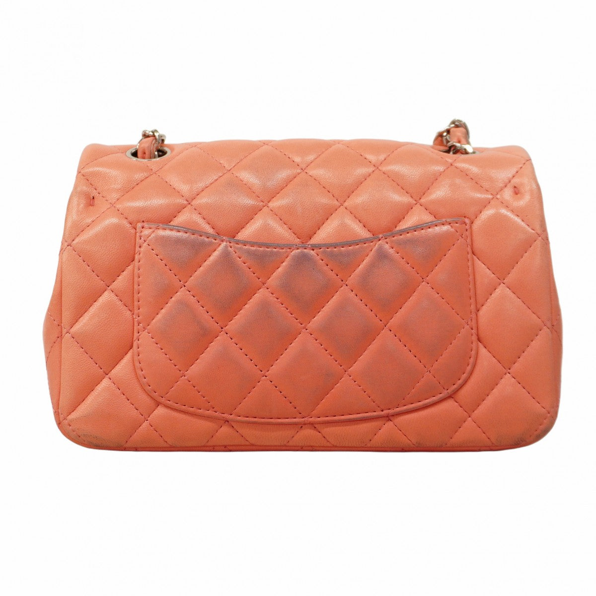 【5gd5476-h】シャネル ショルダーバッグ ミニマトラッセ チェーンショルダー ラムスキン ピンク シルバー金具【中古】レディース