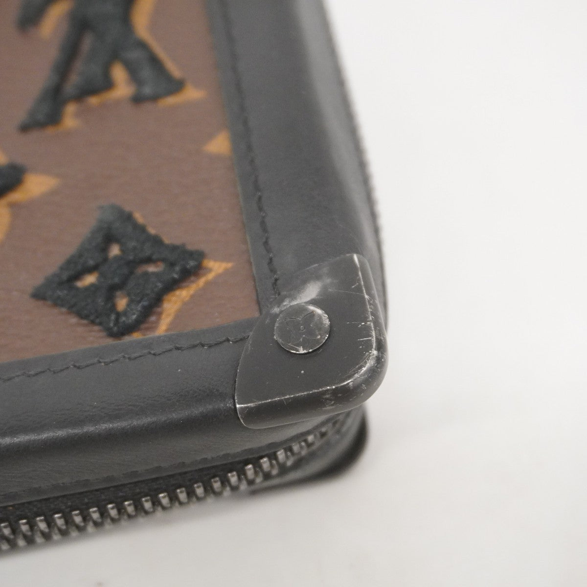★SALE【5gd5497-h】ルイヴィトン クラッチバッグ モノグラム・タフタージュ ソフトトランククラッチ M45061 ブラウン ブラック【中古】メンズ