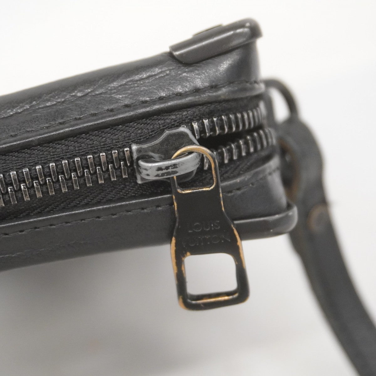 ★SALE【5gd5497-h】ルイヴィトン クラッチバッグ モノグラム・タフタージュ ソフトトランククラッチ M45061 ブラウン ブラック【中古】メンズ