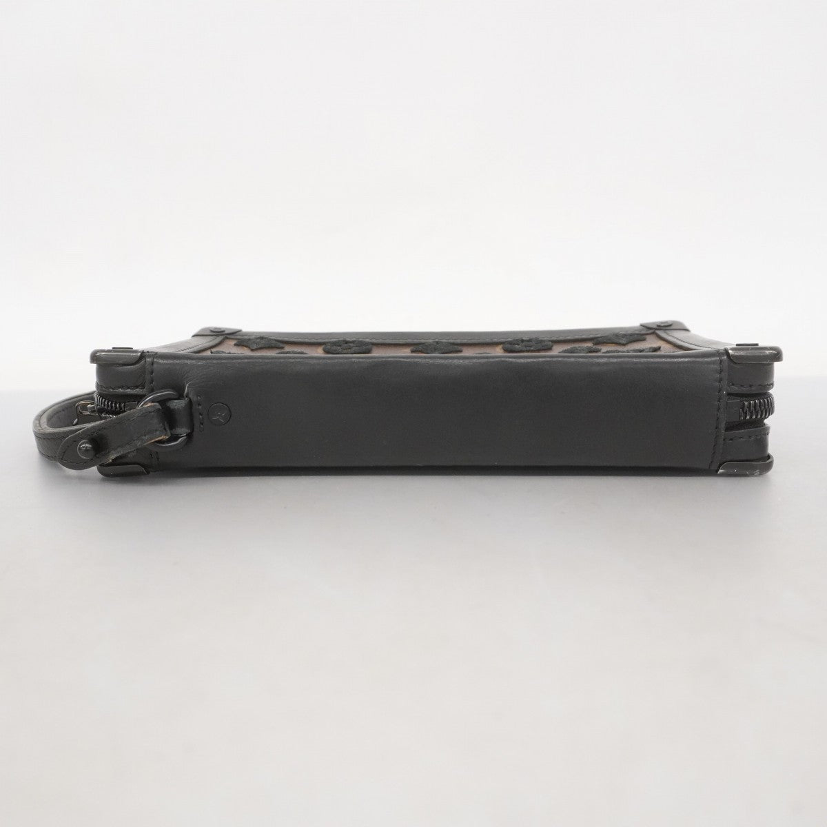 ★SALE【5gd5497-h】ルイヴィトン クラッチバッグ モノグラム・タフタージュ ソフトトランククラッチ M45061 ブラウン ブラック【中古】メンズ
