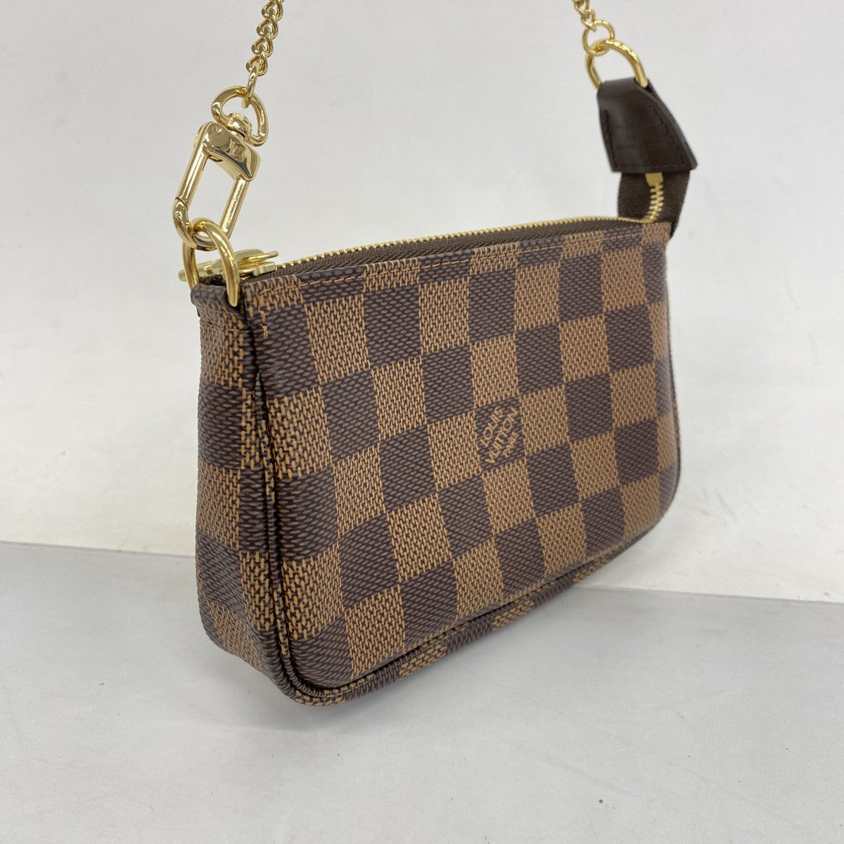 【5gd5543-h】ルイヴィトン ポーチ ダミエ ミニポシェットアクセソワール N58009 エベヌ【中古】レディース