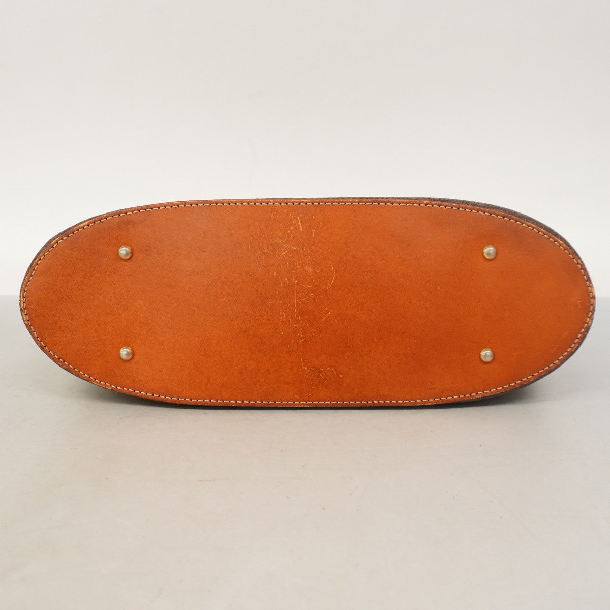 【5gd5556-h】セリーヌ ハンドバッグ マカダム PVC ブラウン【中古】レディース