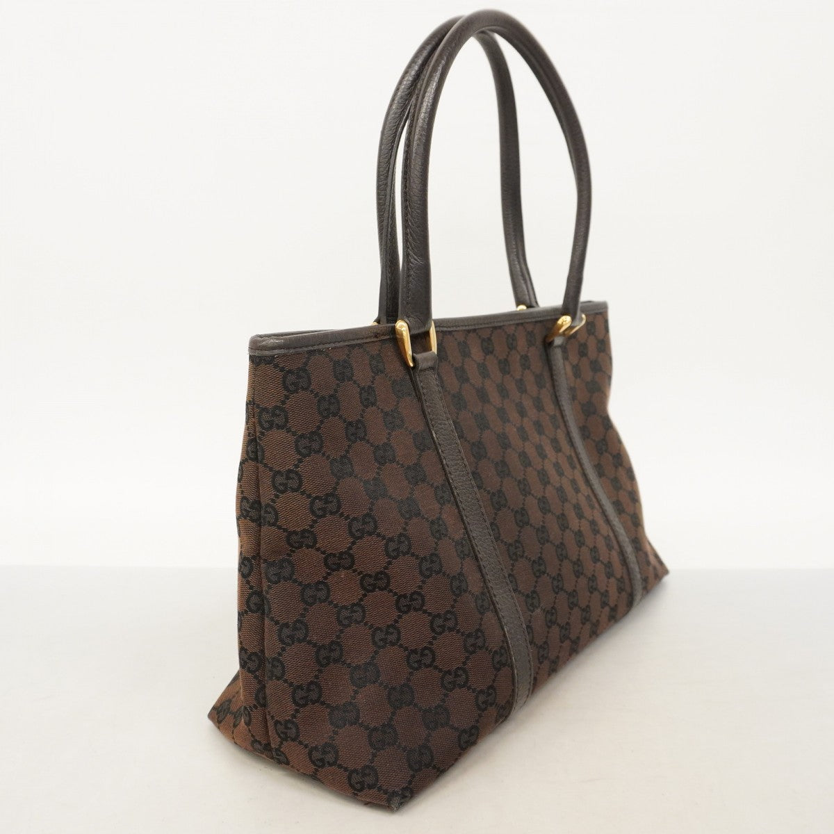 ★SALE【5gd5557-h】グッチ トートバッグ GGキャンバス 257302 キャンバス ブラウン ゴールド金具【中古】レディース