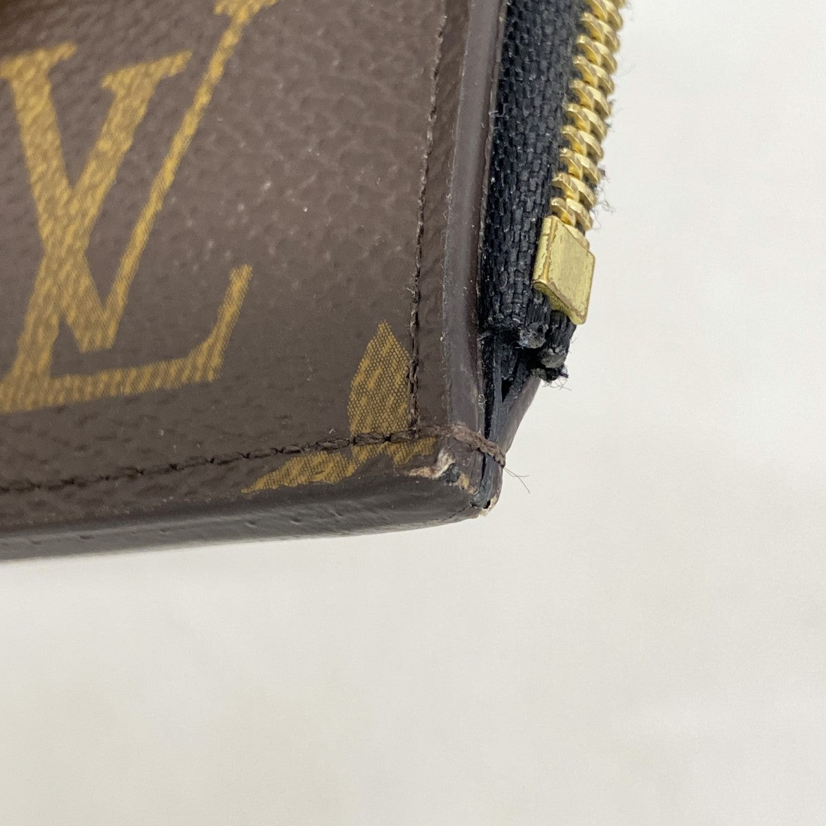 【5ge5625-h】ルイヴィトン コインケース モノグラム・リバース ポルトカルトレクトヴェルソ M81303 ブラウン【中古】レディース