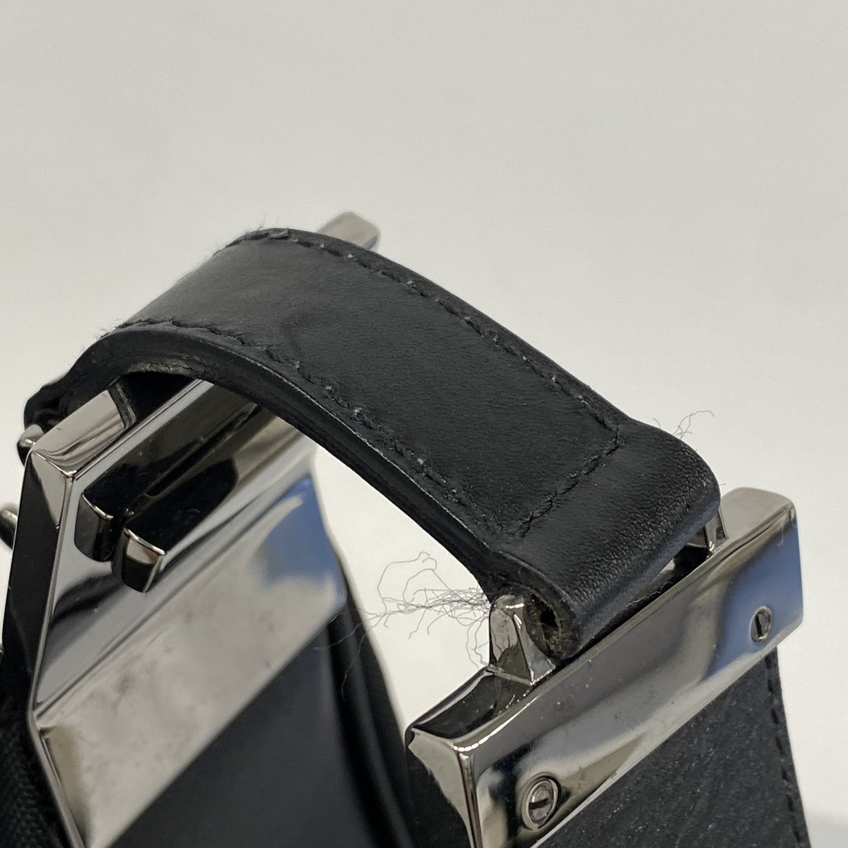 【5ge5645-h】グッチ ショルダーバッグ 001 3315 ナイロン ブラック シルバー金具【中古】レディース