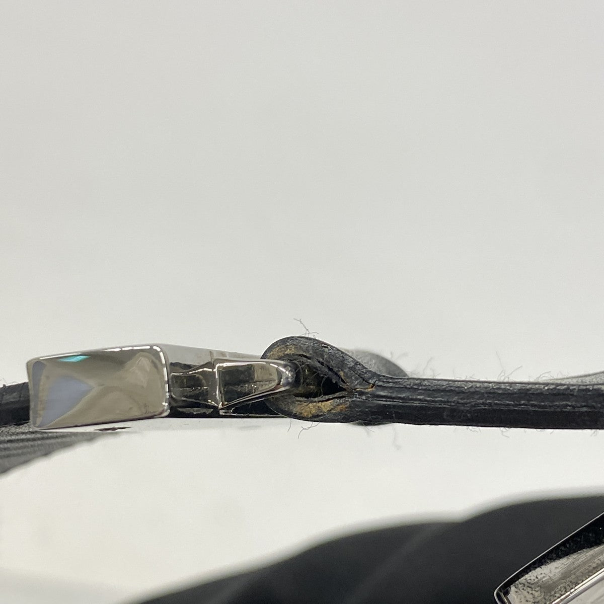 【5ge5645-h】グッチ ショルダーバッグ 001 3315 ナイロン ブラック シルバー金具【中古】レディース