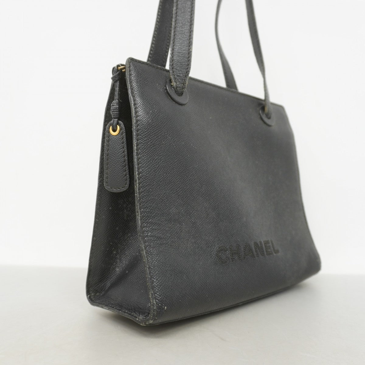 ★SALE【5ge5653-h】シャネル ショルダーバッグ レザー ブラック ゴールド金具【中古】レディース