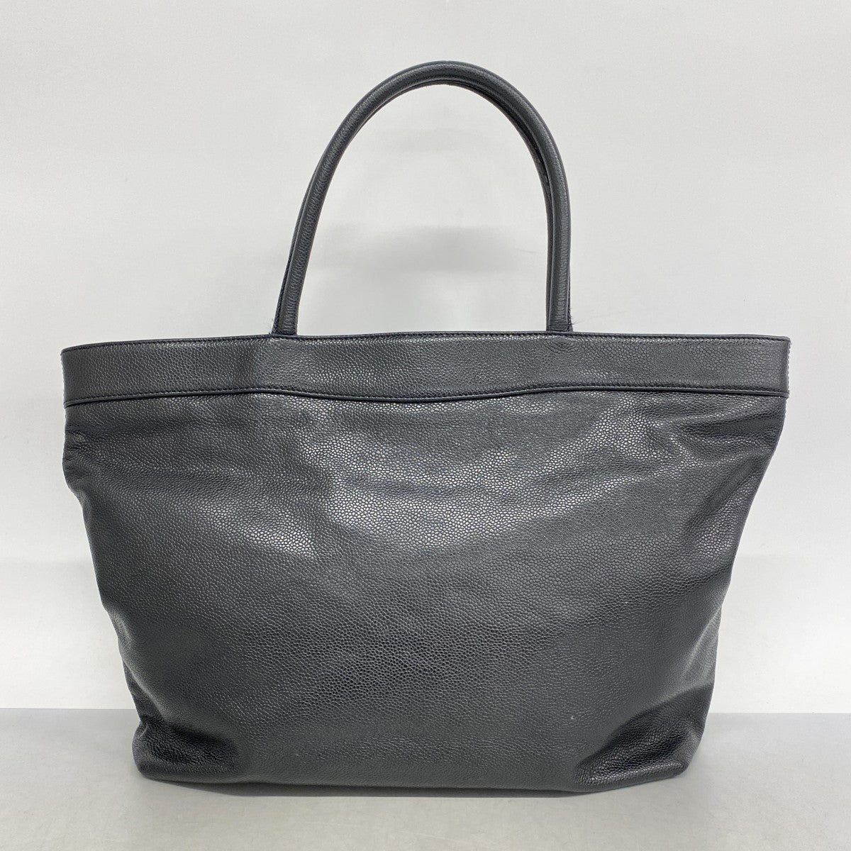【5ge5675-h】シャネル トートバッグ キャビアスキン ブラック ゴールド金具【中古】レディース