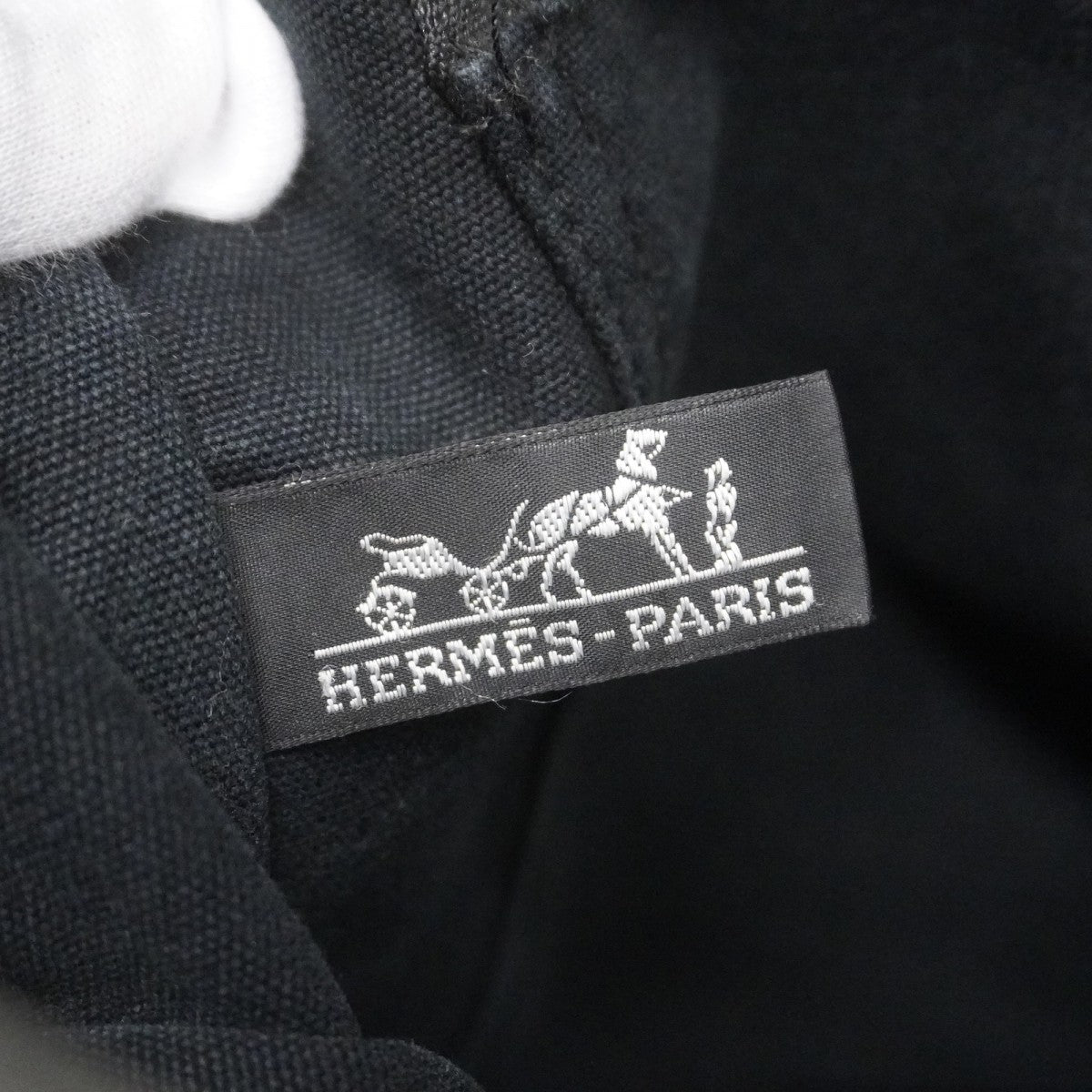 【5ge5740-h】エルメス トートバッグ フールトゥMM キャンバス ブラック シルバー金具【中古】メンズ レディース ユニセックス