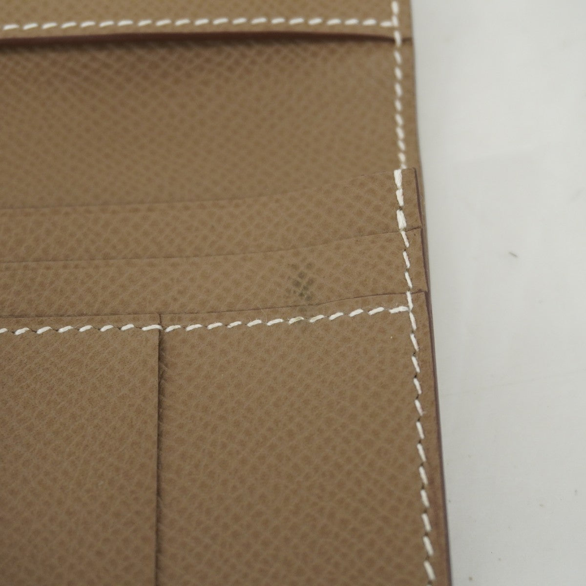 【5ge5811-h】エルメス 長財布 ベアンスフレ ヴォーエプソン エトゥープ ゴールド金具 C刻印【中古】メンズ レディース ユニセックス