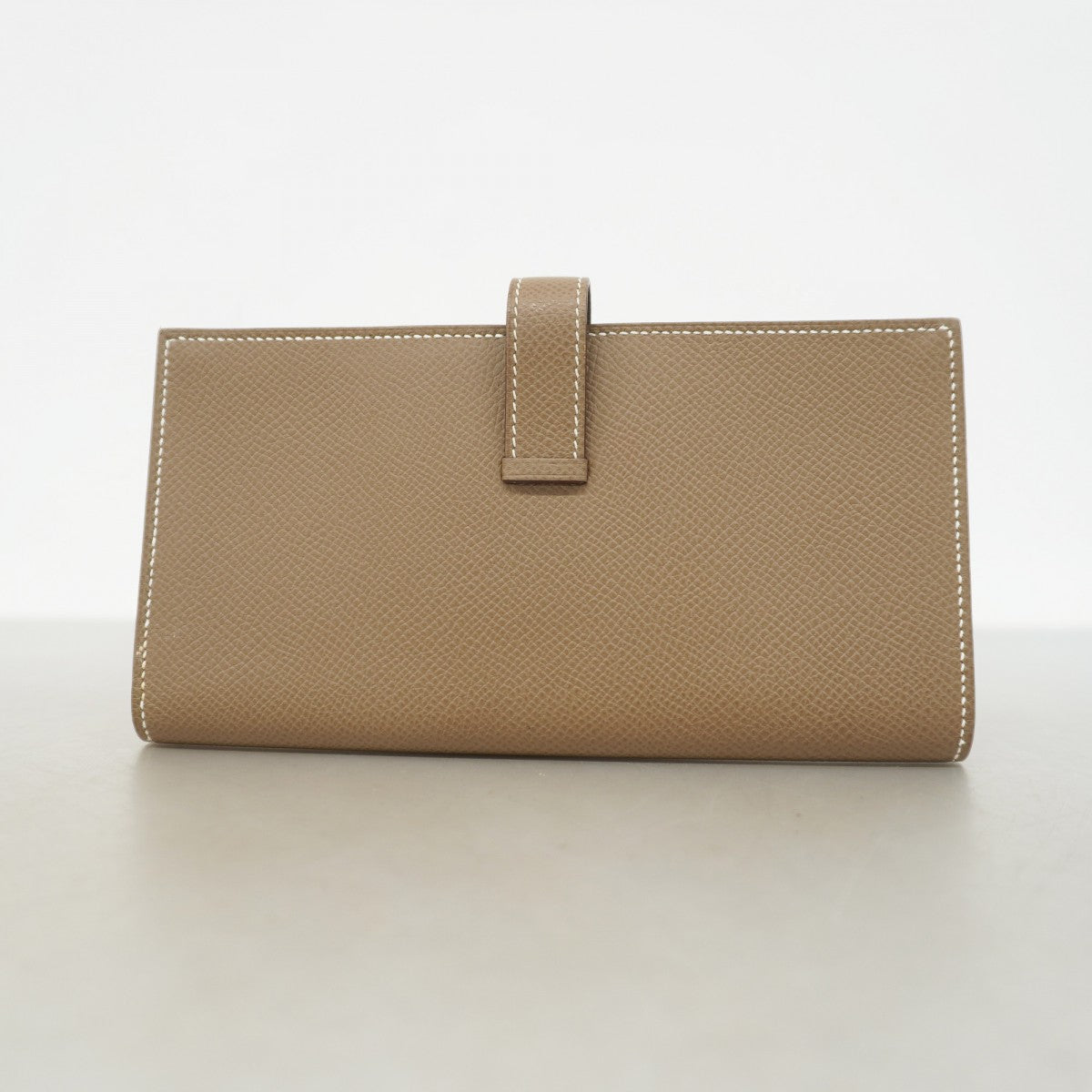 【5ge5811-h】エルメス 長財布 ベアンスフレ ヴォーエプソン エトゥープ ゴールド金具 C刻印【中古】メンズ レディース ユニセックス