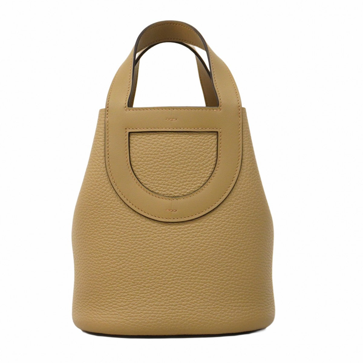 【5ge5836-h】エルメス ハンドバッグ インザループ18 トリヨンクレマンス ベージュマルファ ゴールド金具 B刻印【中古】レディース