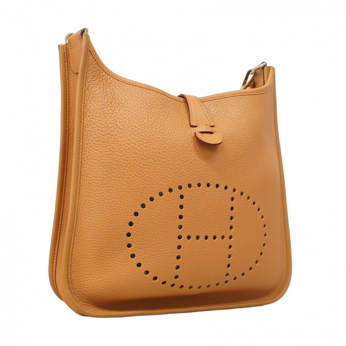 ★SALE【5ge5842-h】エルメス ショルダーバッグ エヴリン1PM トリヨンクレマンス タバックキャメル シルバー金具 □L刻印【中古】レディース