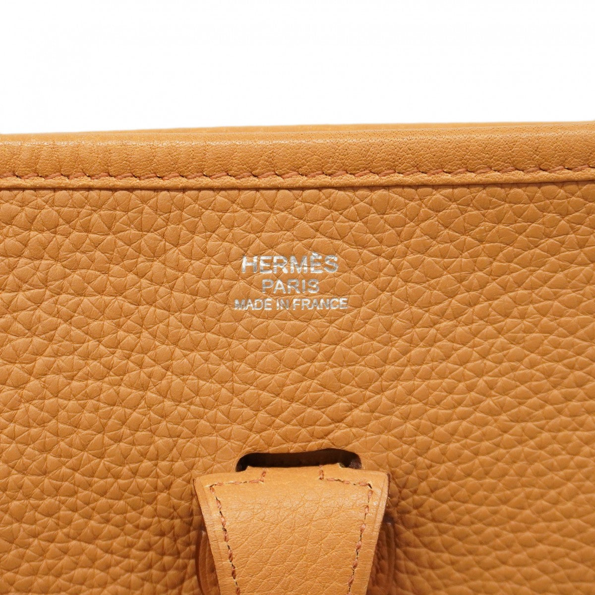 ★SALE【5ge5842-h】エルメス ショルダーバッグ エヴリン1PM トリヨンクレマンス タバックキャメル シルバー金具 □L刻印【中古】レディース