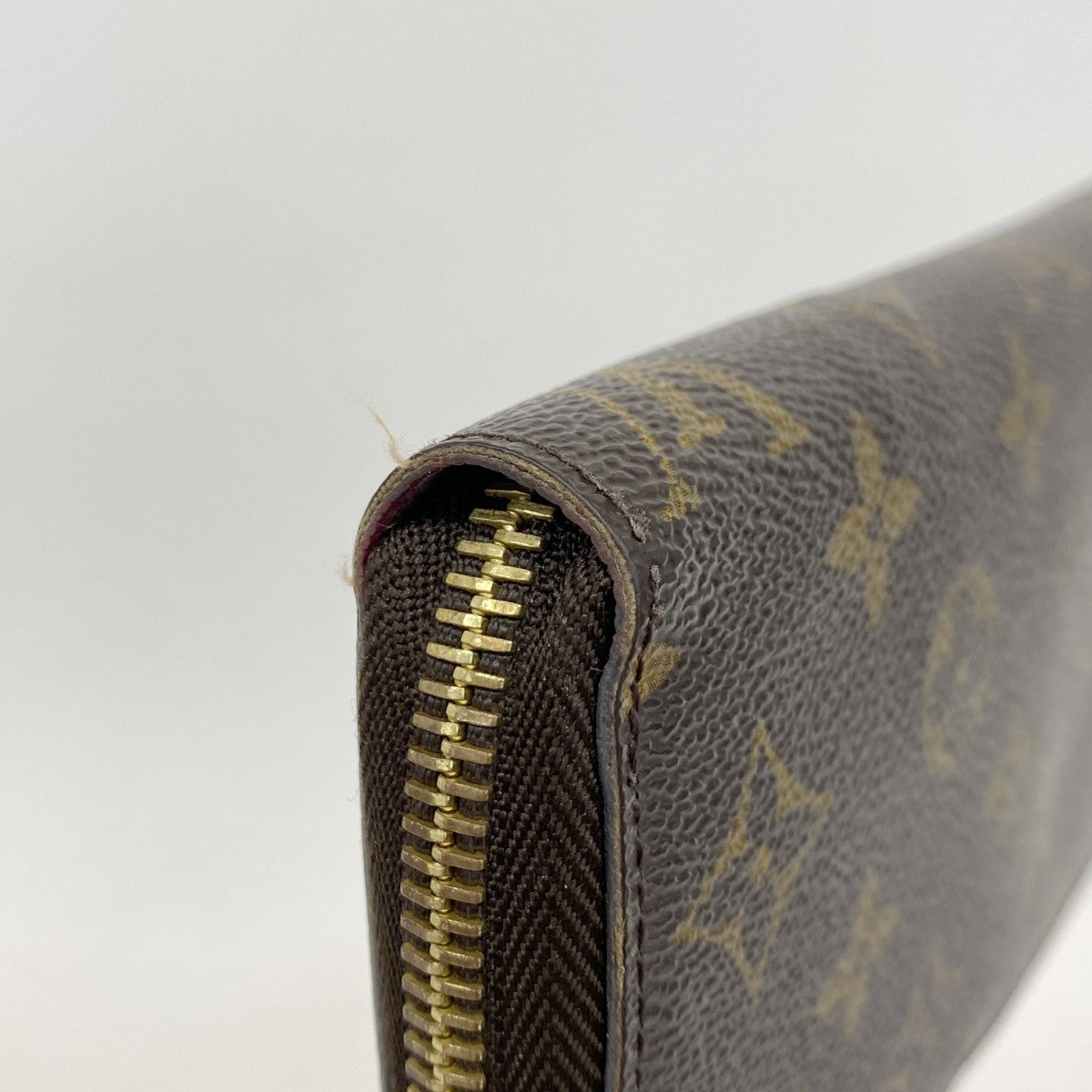 ★SALE【5ge5889-h】ルイヴィトン 長財布 モノグラム ジッピーウォレット M41895 ブラウン フューシャ【中古】レディース