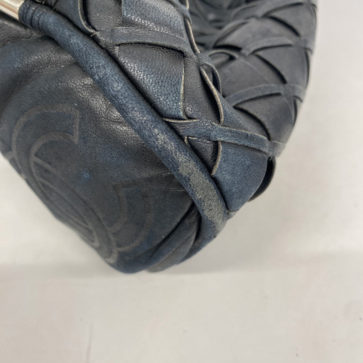 【5ge5891-h】シャネル ショルダーバッグ チェーンショルダー ラムスキン ブラック シルバー金具【中古】レディース