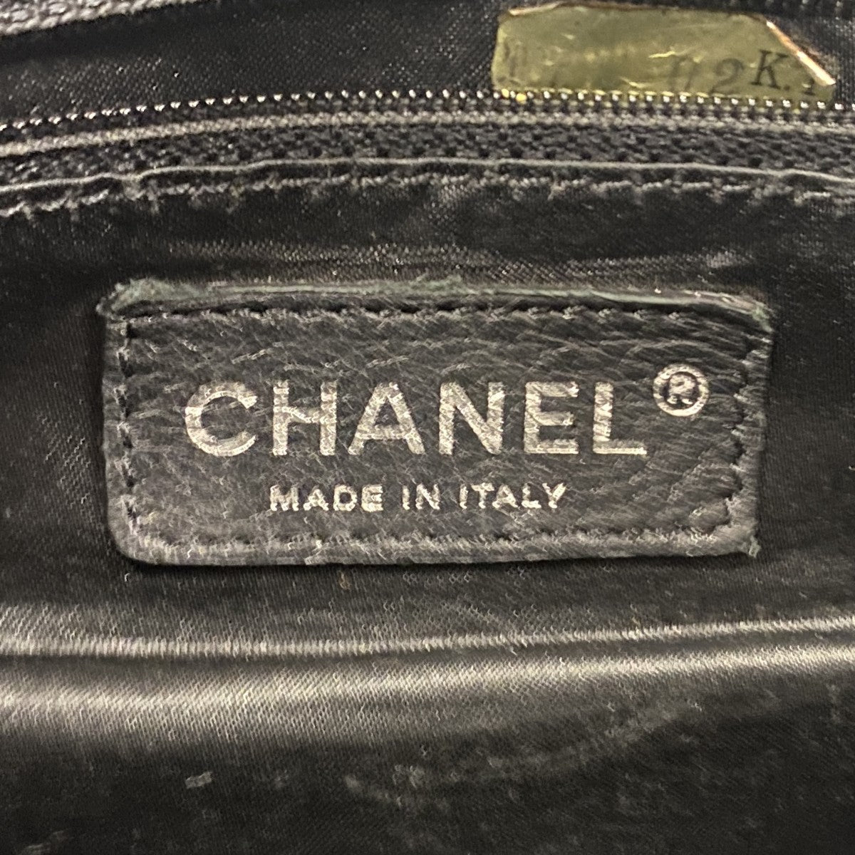 【5ge5891-h】シャネル ショルダーバッグ チェーンショルダー ラムスキン ブラック シルバー金具【中古】レディース