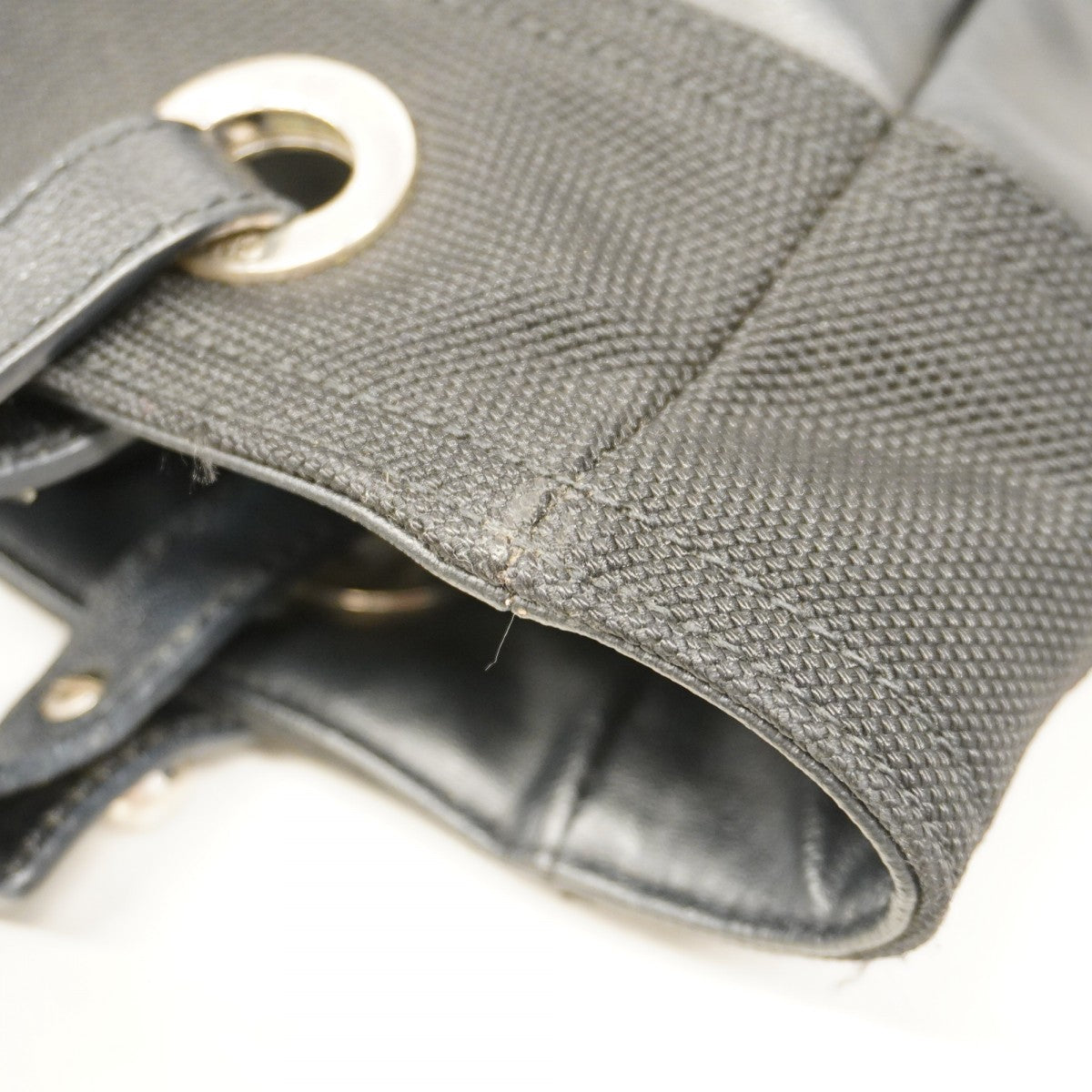 【5ge6362-h】シャネル トートバッグ パリビアリッツ キャンバス ブラック シルバー金具【中古】レディース