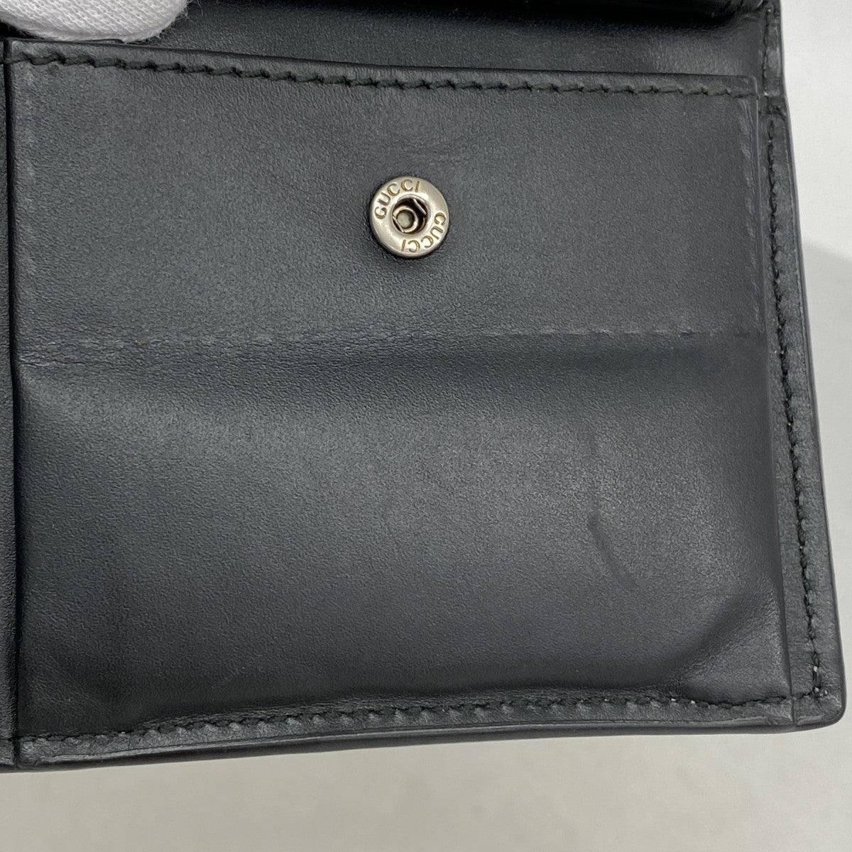 ★SALE【5ge6368-h】グッチ 財布 GGスプリーム 451266 PVC ブラウン シルバー金具【中古】メンズ
