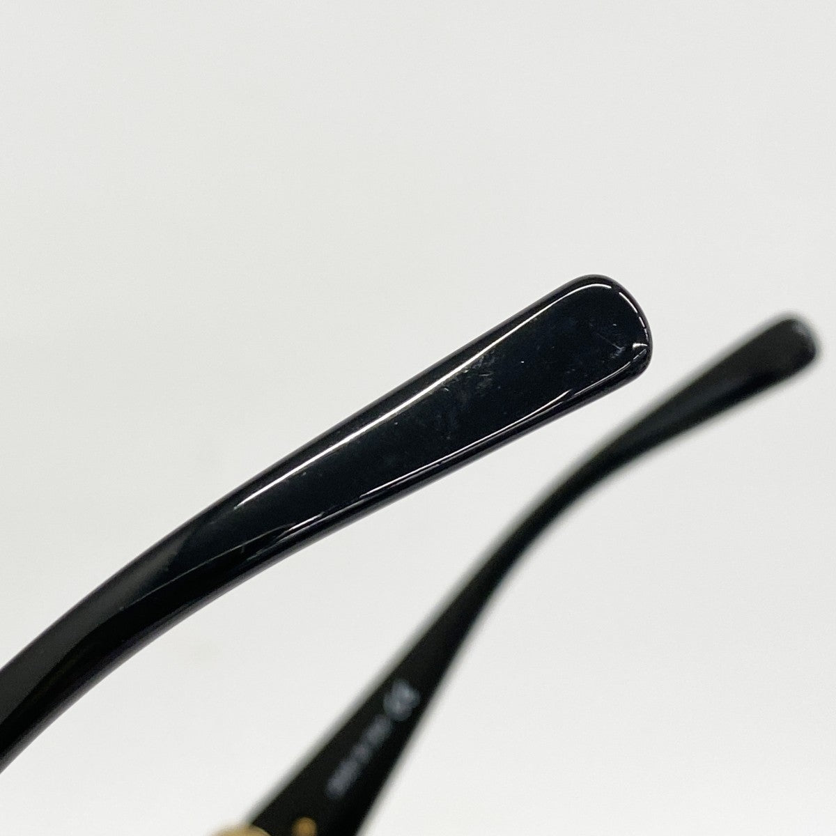 【5ge6370-h】シャネル サングラス 4171-B プラスチック ブラック ゴールド金具【中古】レディース
